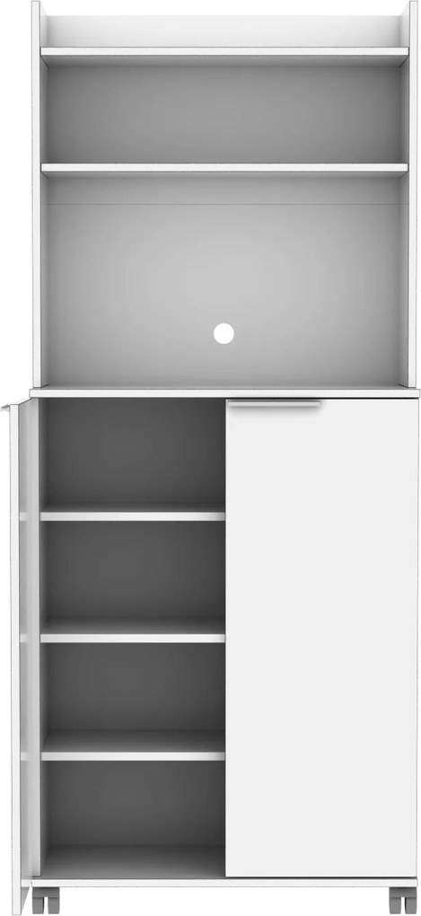 Armário Multiusos "Claro" - Branco - 73x172x36cm - Design Moderno