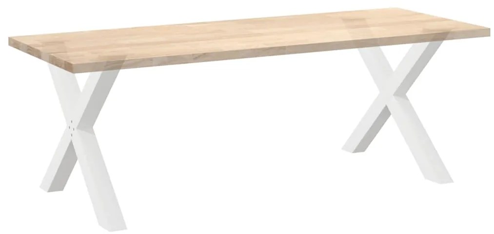 Pés para mesa de jantar em formato de X, 2 peças, branco, 90x (72-73)