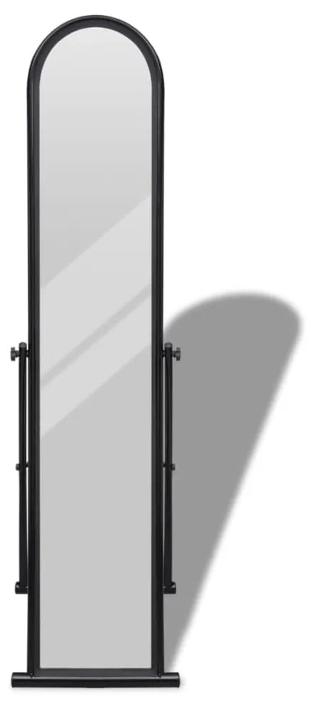 240579 Free Standing Floor Mirror Full Length Rectangular Black