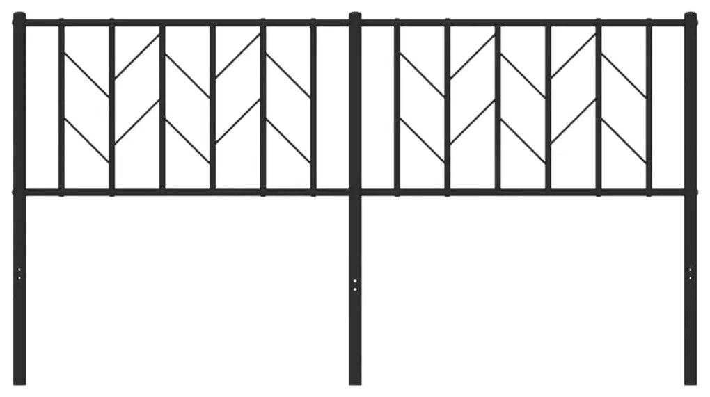 Cabeceira de cama 160 cm metal preto