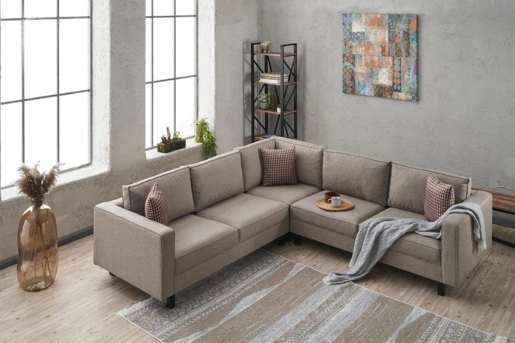 Sofá de Canto Kale – Creme – 258x83x258 cm