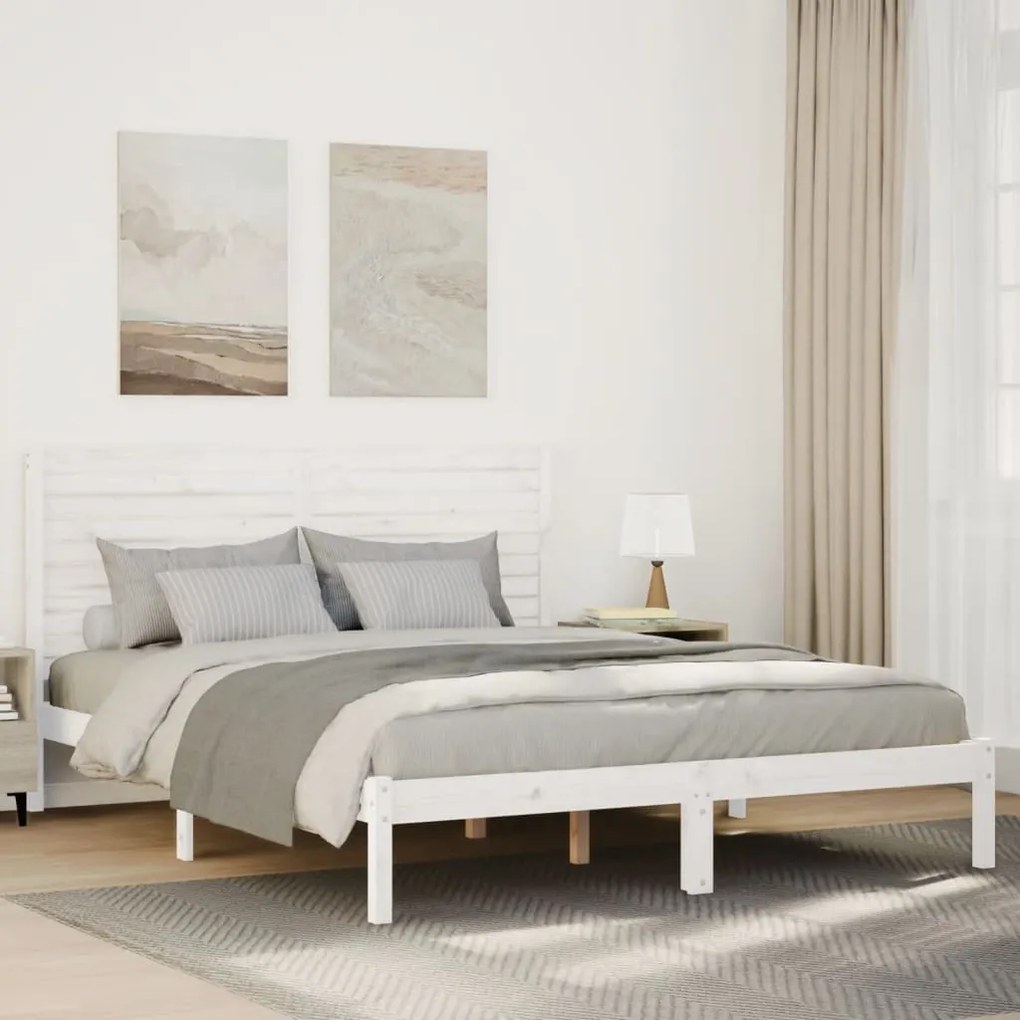 vidaXL Cama extra longa sem colchão 160x220 cm madeira maciça
