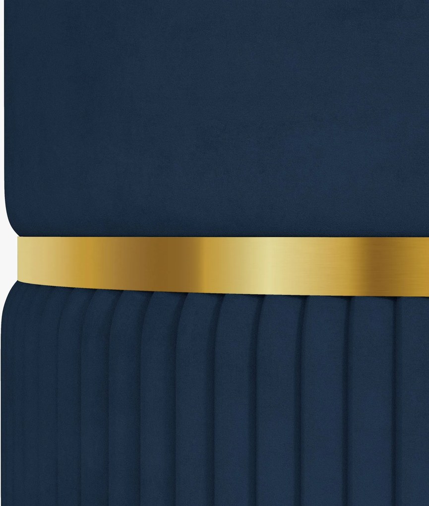 Puff Redondo com Arrumação – Bergen – Ø36x44 cm – Azul Escuro