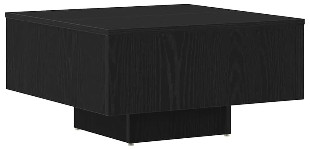 Mesa de Café vidaXL Carvalho Preto 60x60x31,5 cm Madeira de Engenharia