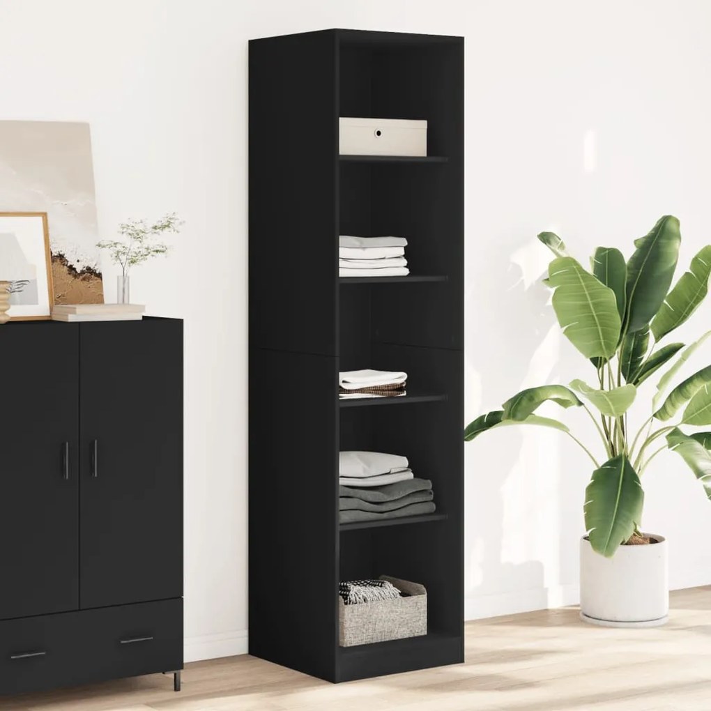 Roupeiro 50x50x200 cm contraplacado preto
