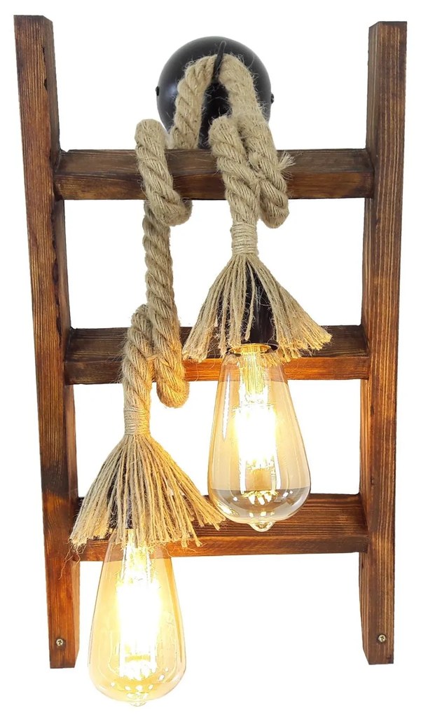 Aplique de Parede Merdiven – Nogueira – 45 x 25 x 23 cm