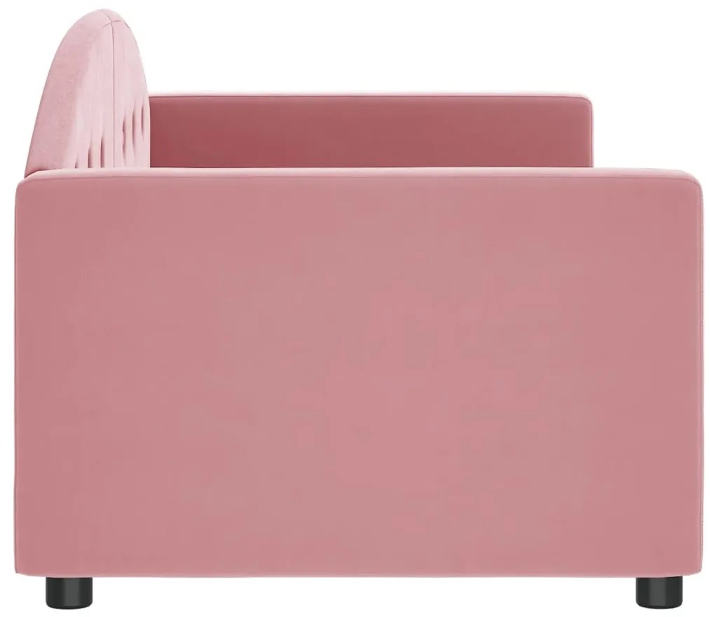 Sofá-cama 80x200 cm veludo rosa