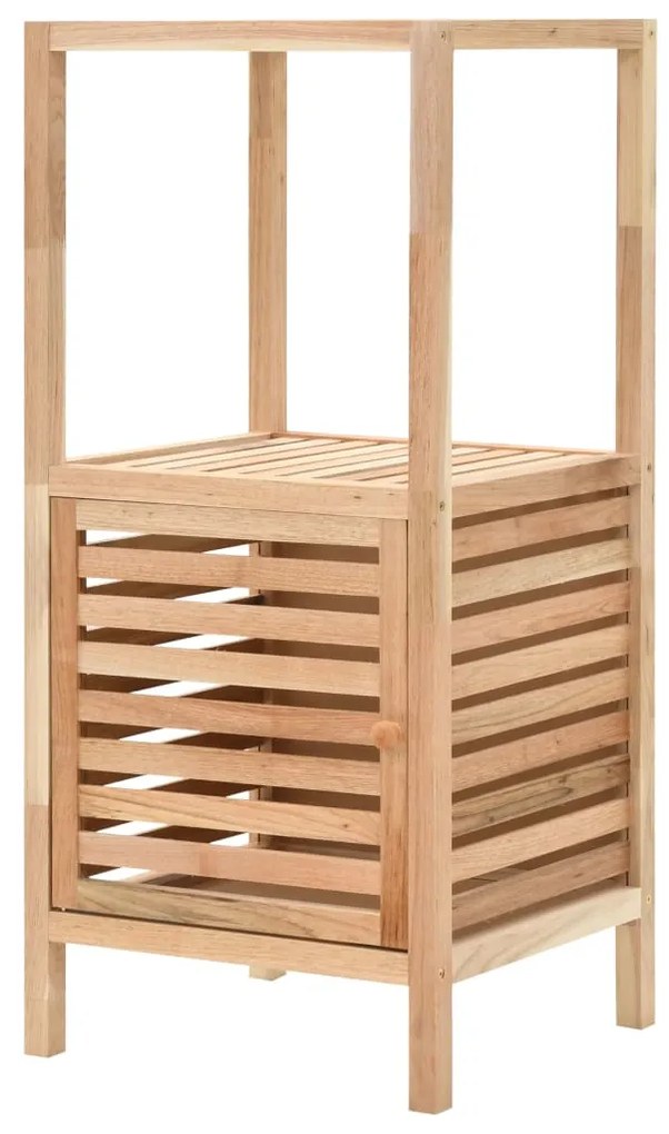 Armário de arrumação para WC nogueira maciça 39,5x35,5x86 cm