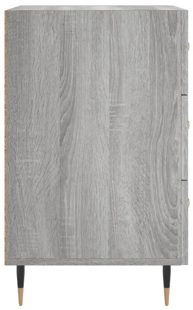 Mesa de cabeceira 40x40x66 cm derivados madeira cinzento sonoma