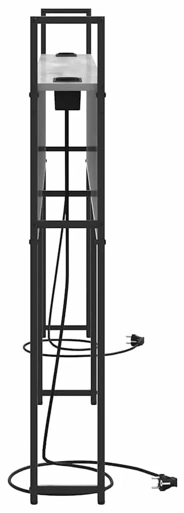 Cabeceira de armazenamento com cabeceira Sonoma cinzento 200 cm