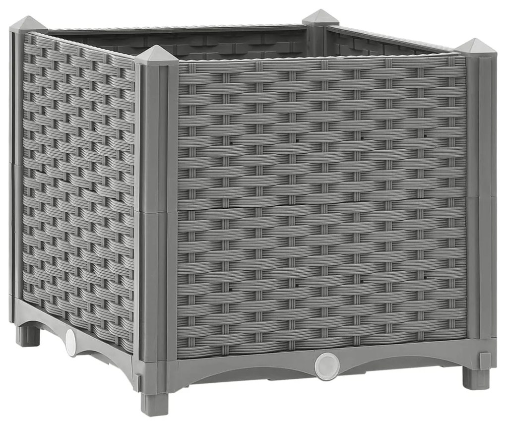 vidaXL Canteiro elevado 40x40x38 cm polipropileno