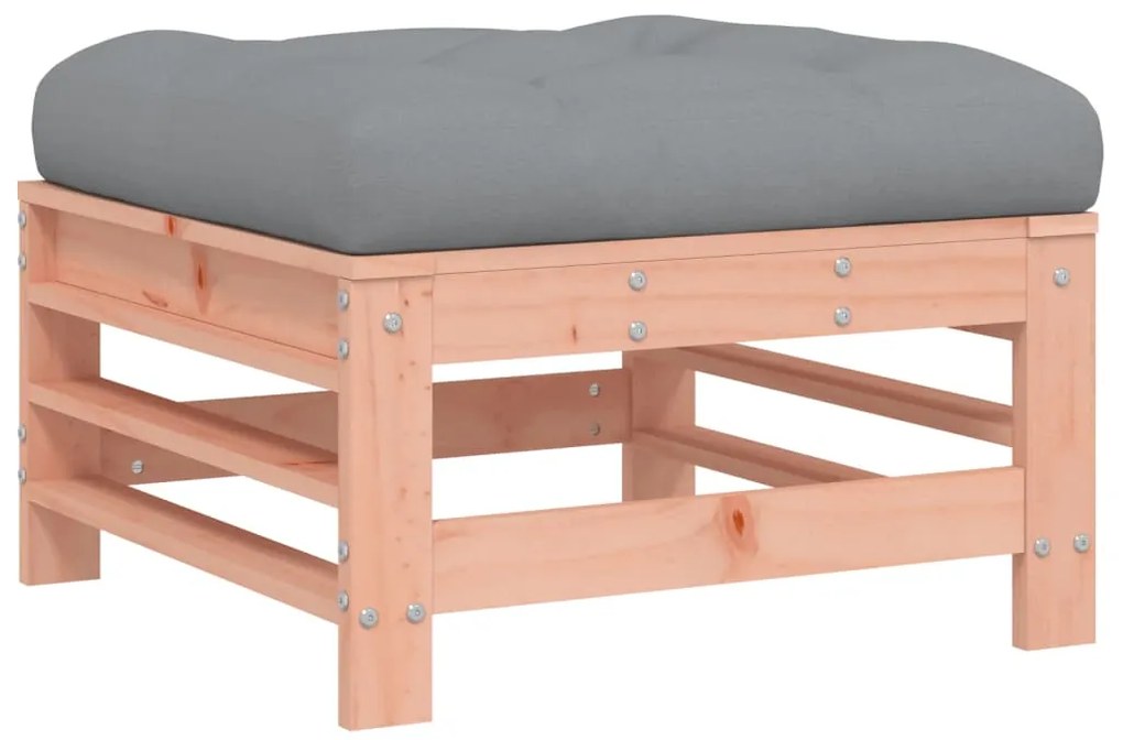 7 pcs conj. lounge jardim com almofadões madeira douglas maciça