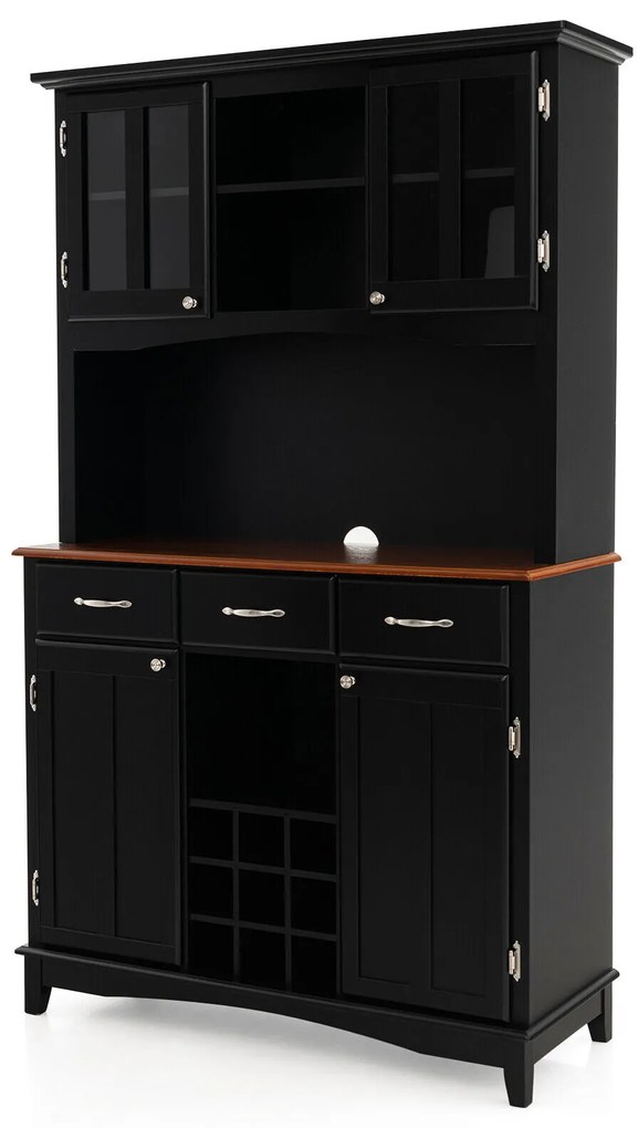 Armário de cozinha com prateleiras e gavetas ajustáveis ​​- Branco