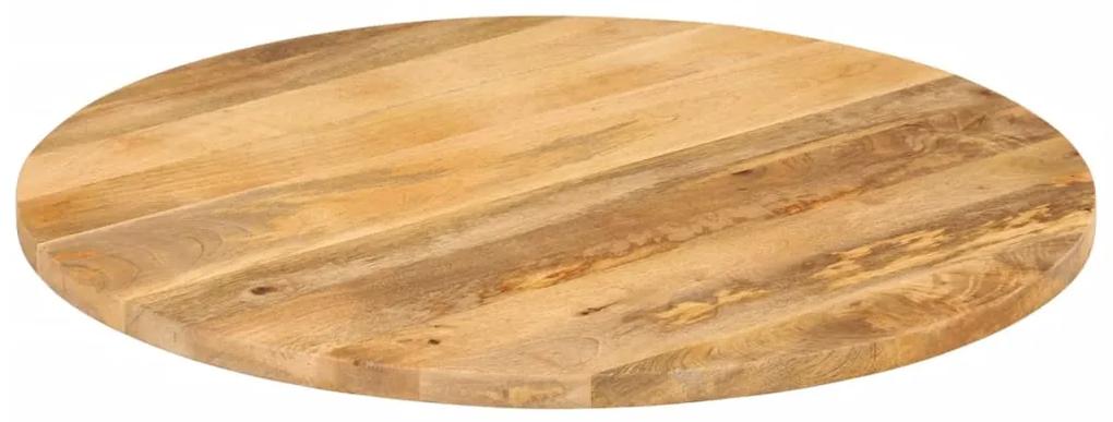 Tampo de mesa redondo Ø80x3,8cm madeira de mangueira maciça