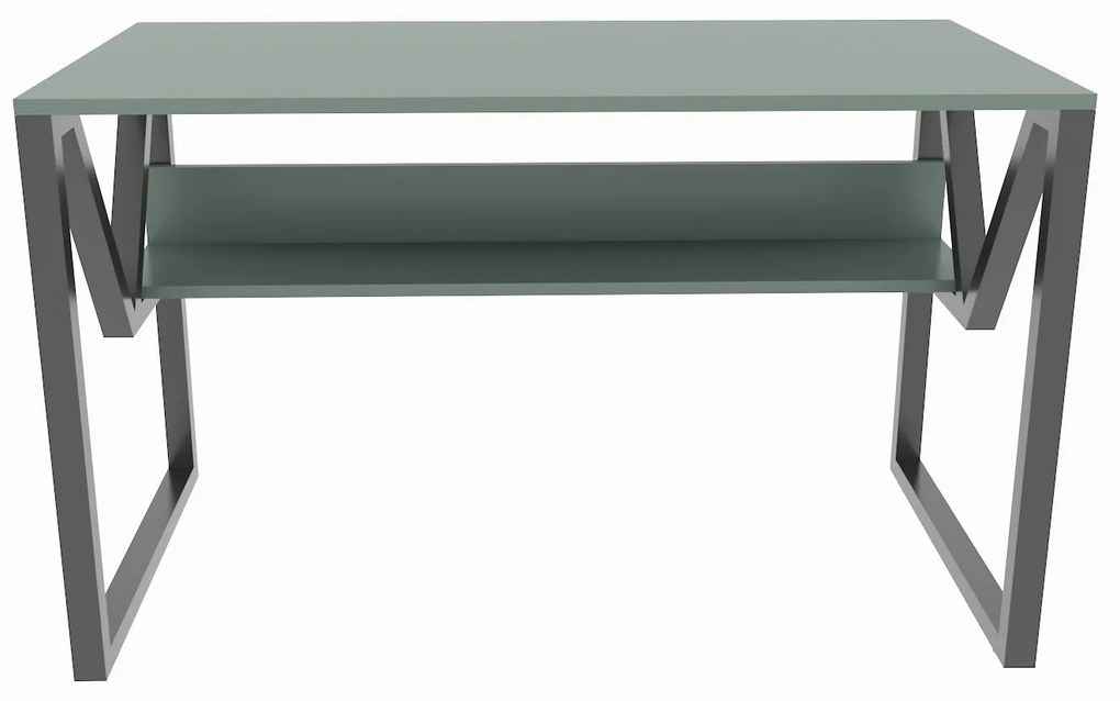Secretária Lona – Verde/Preto – 120x72,8x60 cm