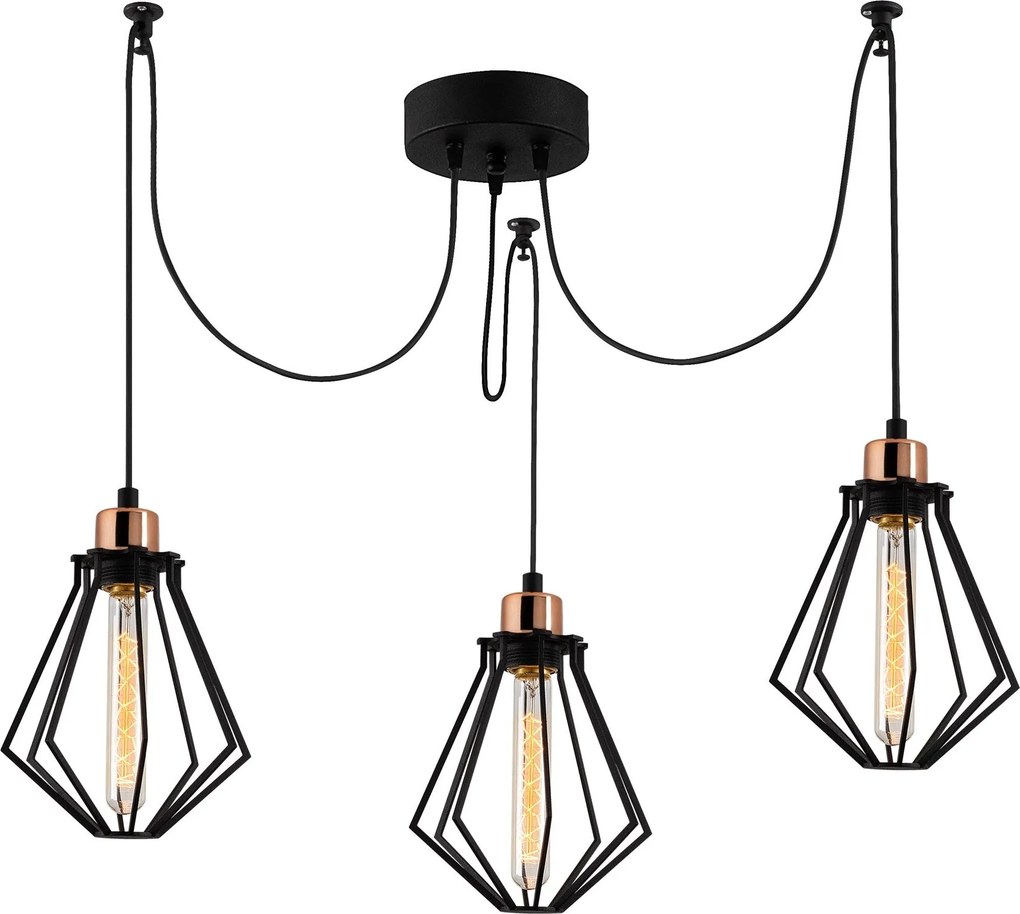 Candeeiro Chandelier Oylat – Preto – Ø108 cm x 110 cm