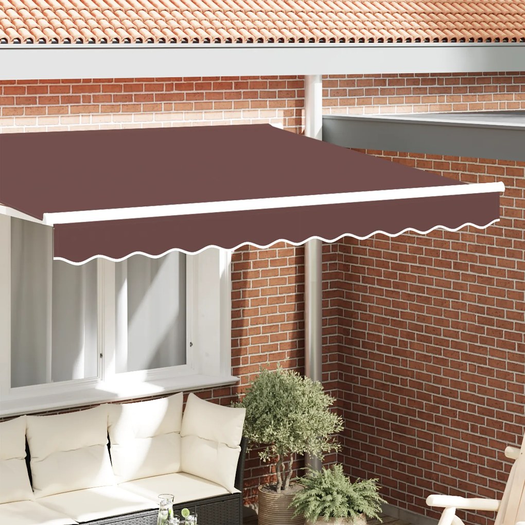 vidaXL Valance de Toldo para Estrutura de 2.5m Castanho 2.3x0.2m