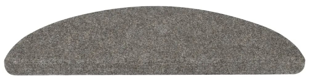 Tapetes de escada adesivos 30 pcs 56x17x3 cm cinzento