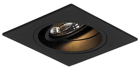 Foco embutido moderno preto ajustável - Chuck 70 Moderno