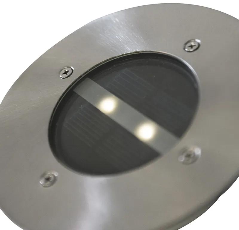 LED Conjunto de 5 focos modernos de solo em aço IP44 solar - Tiny Design,Moderno