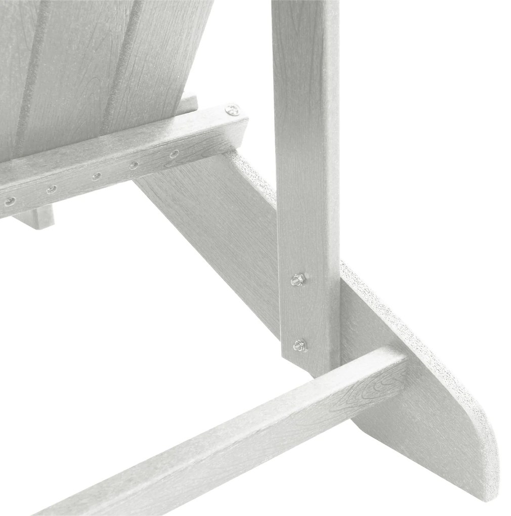 Cadeira Adirondack com Apoio para Pés Branca HDPE