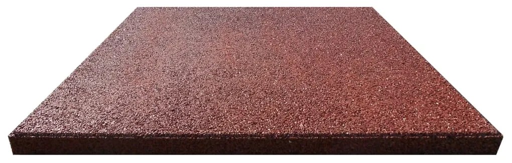 Ladrilhos proteção quedas 12 pcs borracha 50x50x3cm vermelho