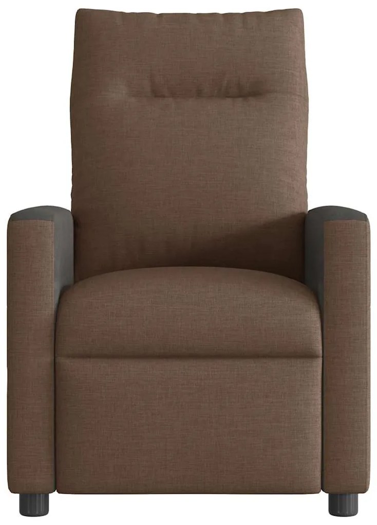 Poltrona de massagens reclinável tecido castanho
