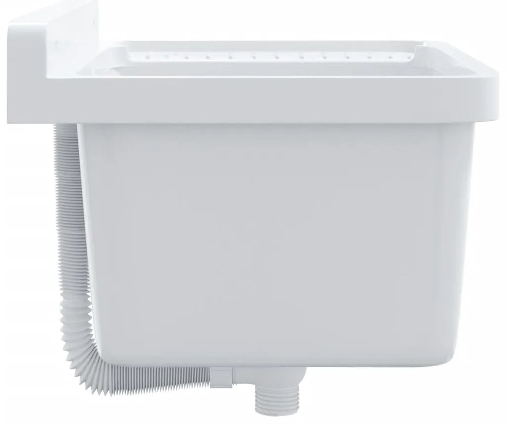 Lavatório de parede 50x35x24 cm resina branco