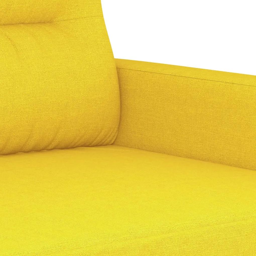 Poltrona Seiva - Em Tecido - Cor Amarelo - Assento, Apóios de Braços e