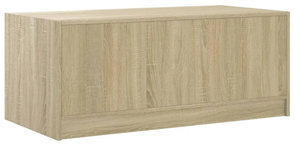 Mesa de centro c/ portas de vidro 102x50x42 cm carvalho sonoma