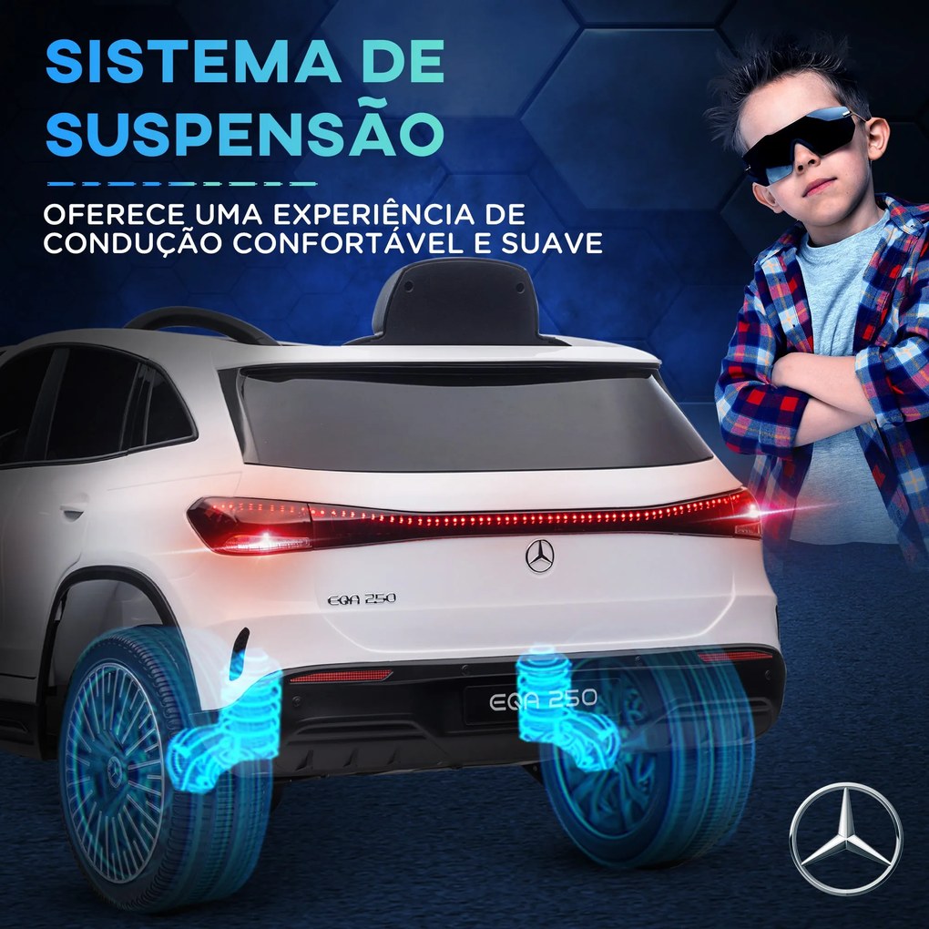 HOMCOM Carro Elétrico para Crianças Mercedes-Benz EQA Carro a Bateria