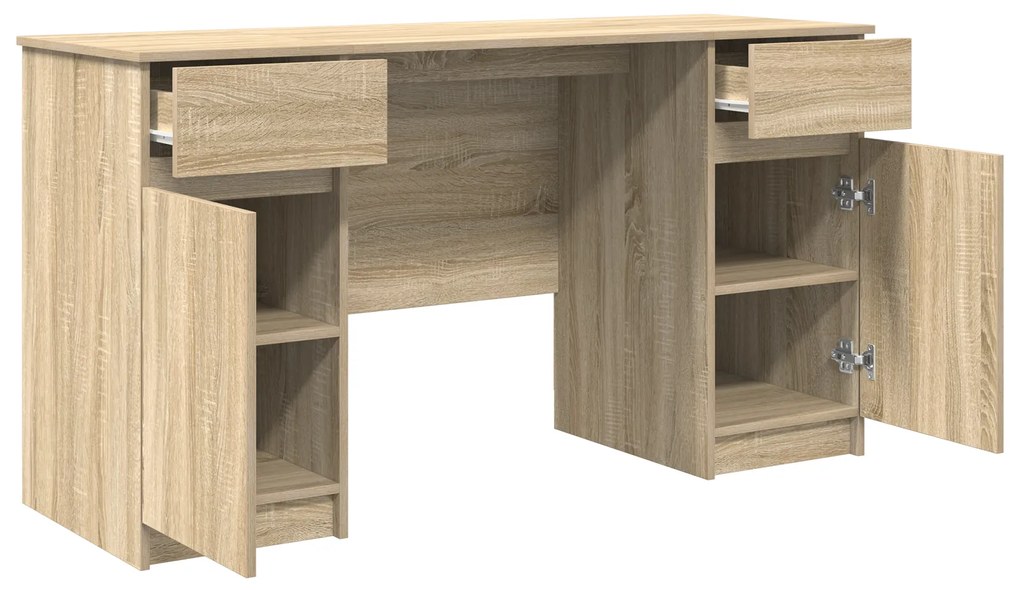 Mesa vidaXL Carvalho Sonoma 140x49x76 cm Madeira de engenharia