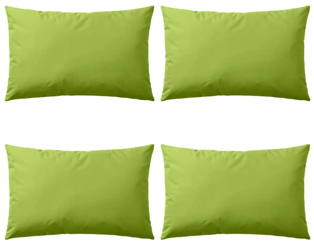 132293 vidaXL Almofadas para exterior 4 pcs 60x40 cm verde maçã