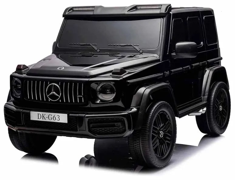 Carro elétrico para Crianças 24V, 4x200W 2 Lugares Mercedes Benz G63 AMG XXL MP4 Rodas de espuma EVA, Assento Couro Preto