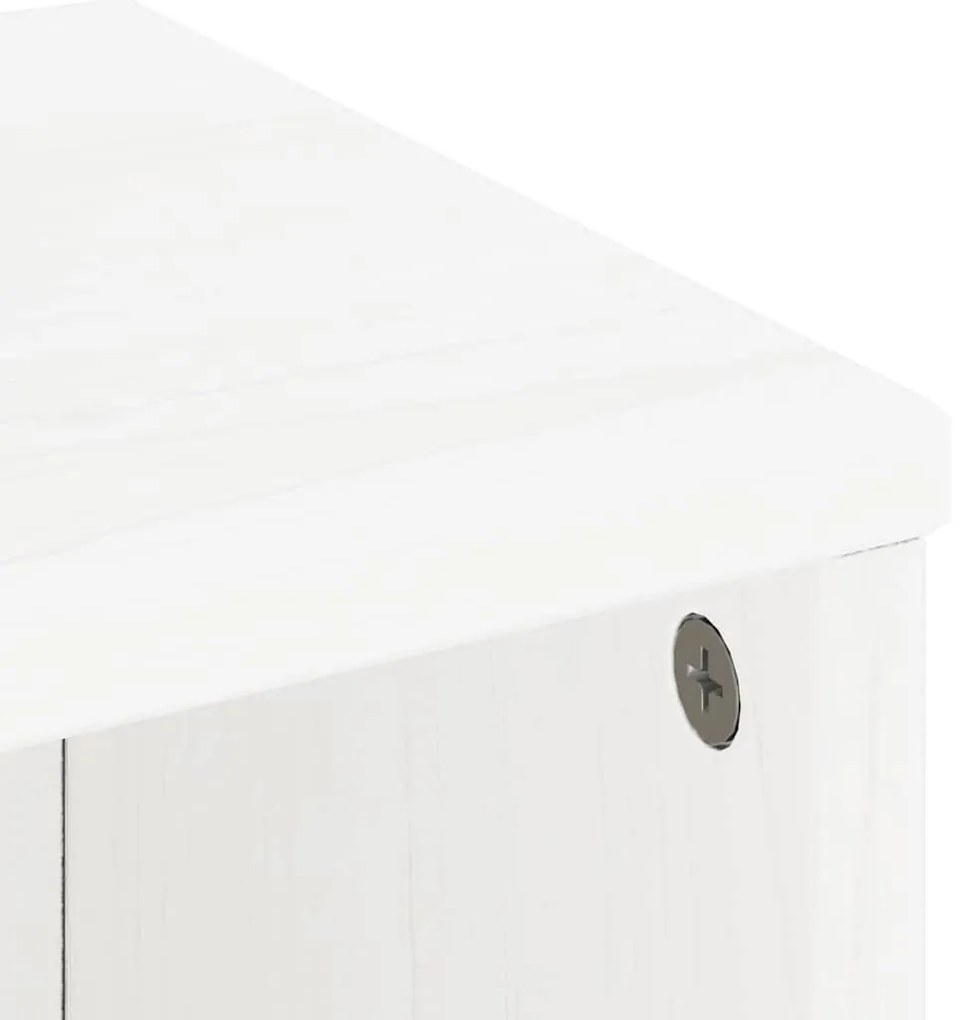 Móveis de apoio 5 pcs ODDA pinho de madeira maciça branco