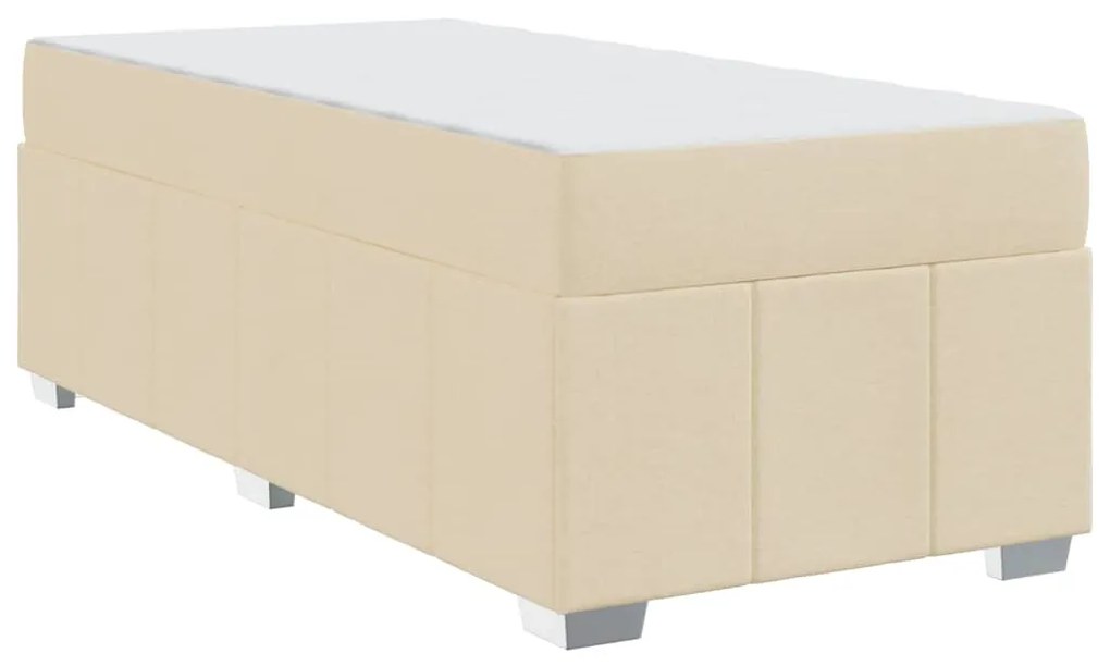 Estrutura da Cama Creme 90 x 190 cm tecido
