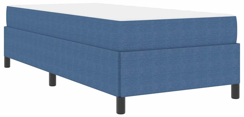 Estrutura da Cama Azul 90 x 190 cm Tecido de veludo côtelé