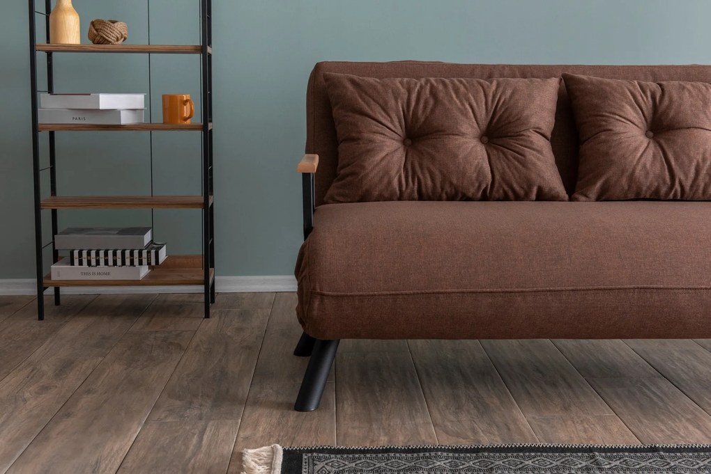 Sofá-Cama 2 Lugares Sando – Castanho Claro – 175 cm x 133 cm