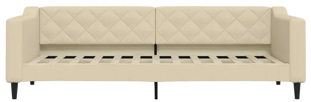 Sofá-cama com gavetão e gavetas 80x200 cm tecido cor creme