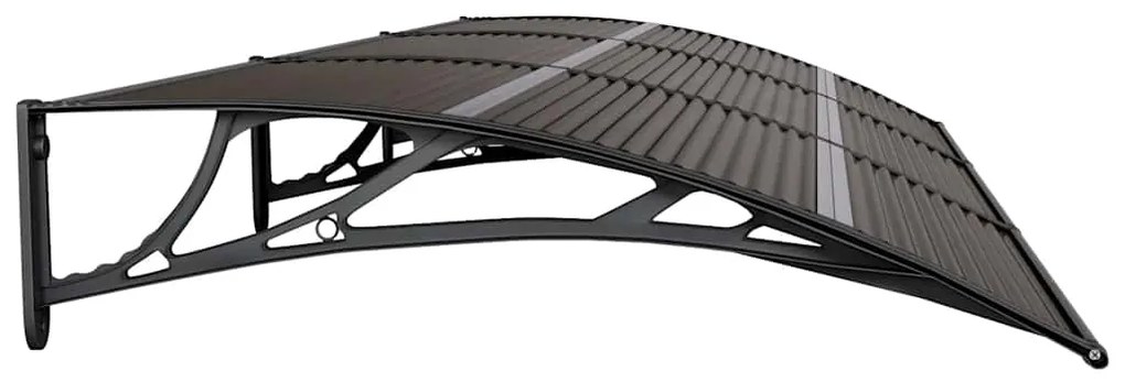 Toldo de porta 300x100 cm policarbonato preto
