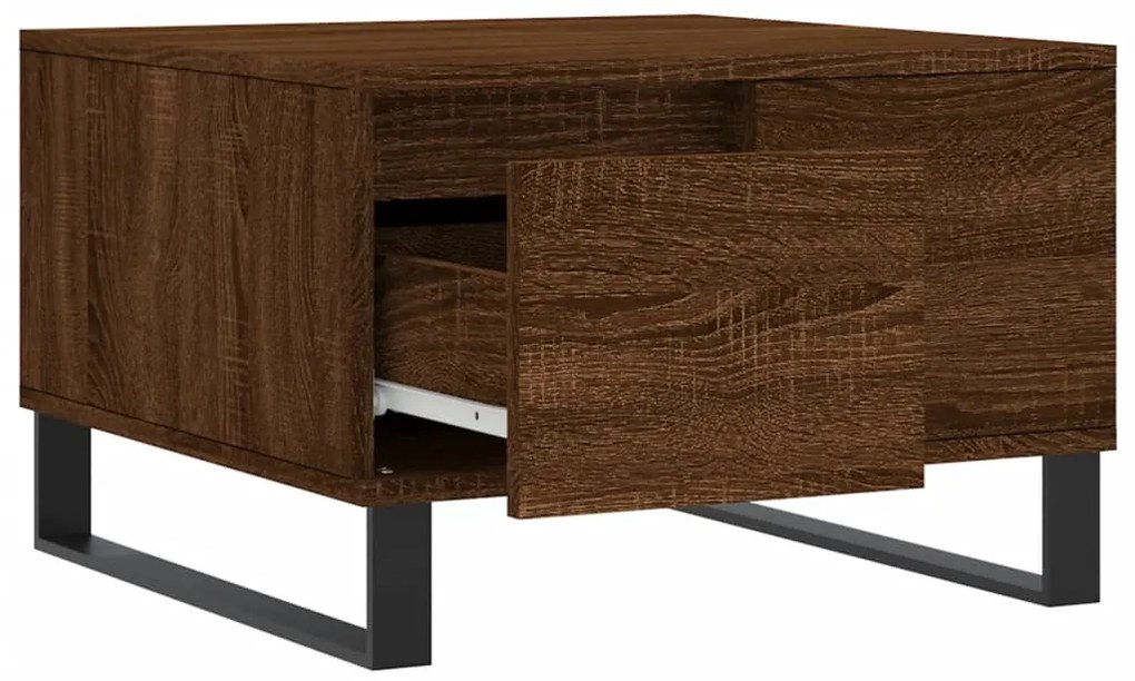 Mesa de centro 55x55x36,5cm derivados madeira carvalho castanho