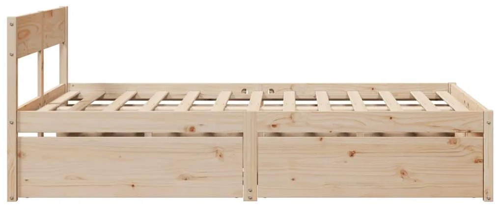 Cama sem colchão 140x190 cm madeira de pinho maciça