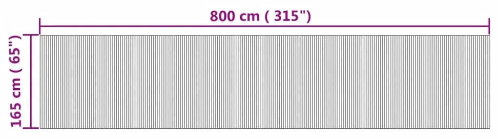 Divisória 165x800 cm bambu cor natural