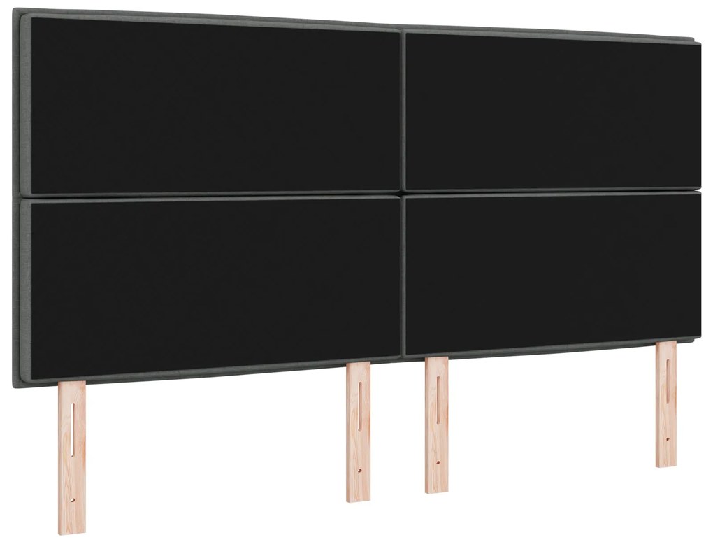 Cabeceira Design Linhas Cinza Escuro 180 cm Tecido