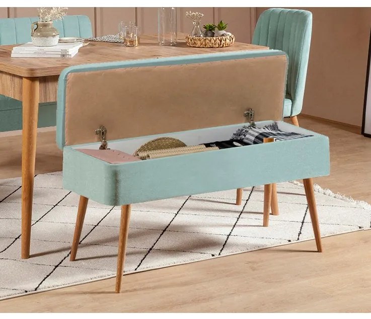 Conjunto de Mesa de Jantar Extensível e Cadeiras Vina – Pinho Atlântic