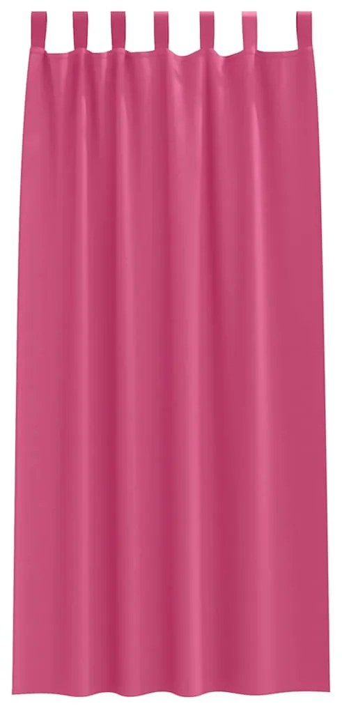 Cortinas 2 pcs Rosa Brilhante 245 x 140 cm Poliéster