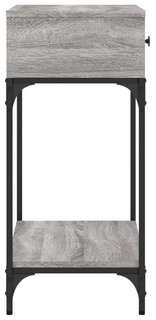 Mesa consola 75x34,5x75 cm derivados de madeira cinzento sonoma