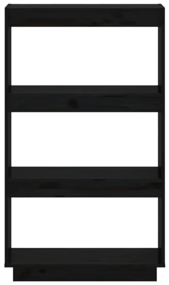 Estante/divisória 60x35x103 cm pinho maciço preto
