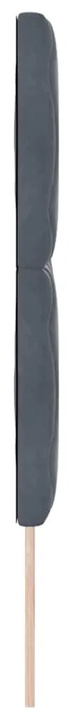 Cabeceira LED Design Blocos de Diamante Cinza Escuro 160 cm Veludo