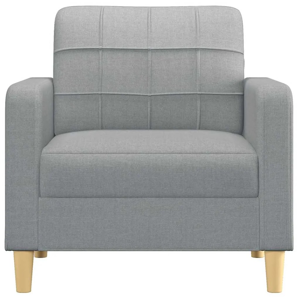 Poltrona tecido 60 cm cinzento-claro